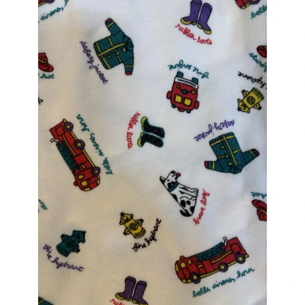 VTG GYMBOREE Boys Firetruck Turtleneck XS 18-24 Mo‎ Rainbow Tag